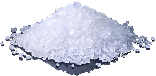 A pile of grains of salt